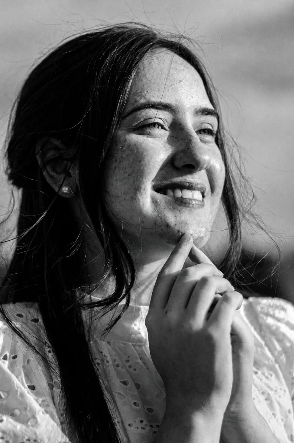Dramatic B&W Portrait · After