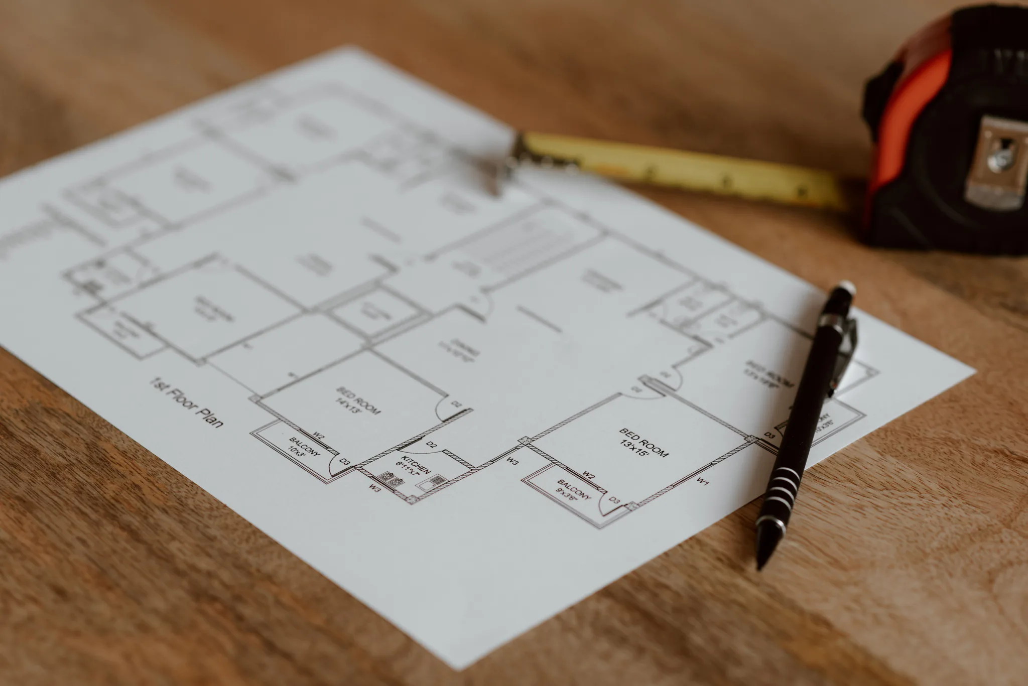 Desk floor plan · Before