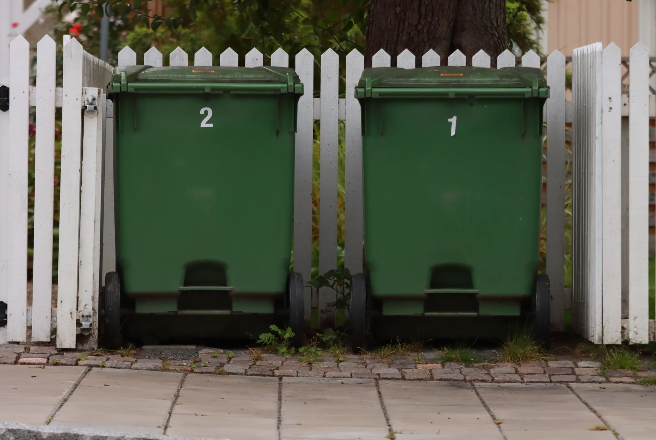 Curb bins · Before