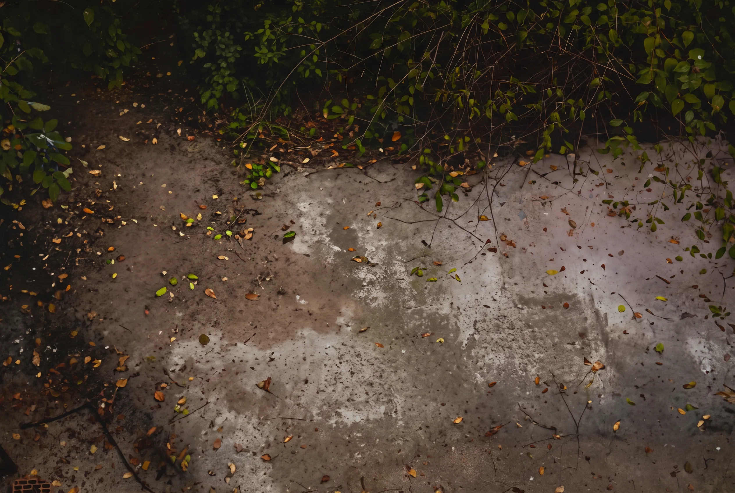 Neglected patio · After