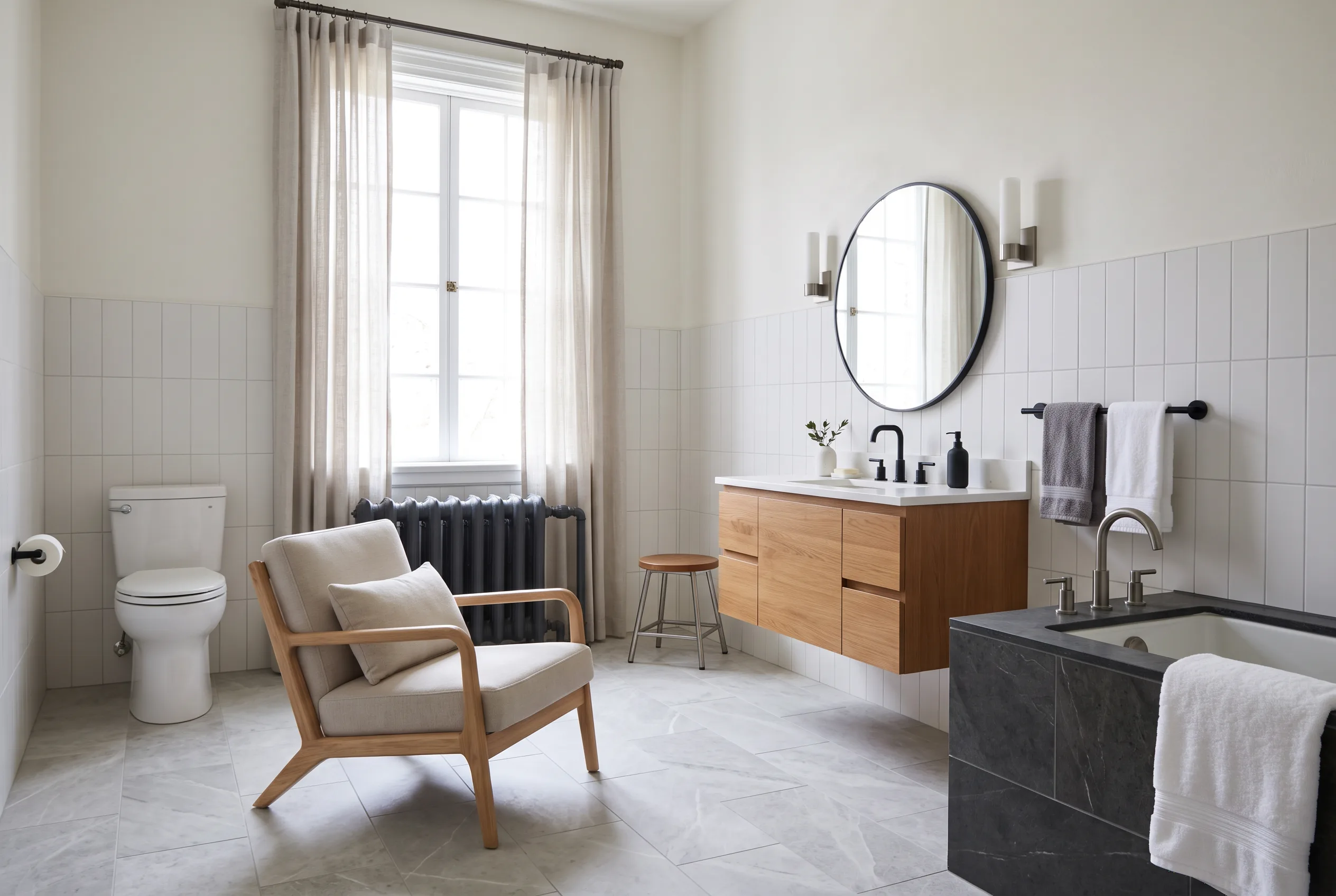 Dated bathroom · After