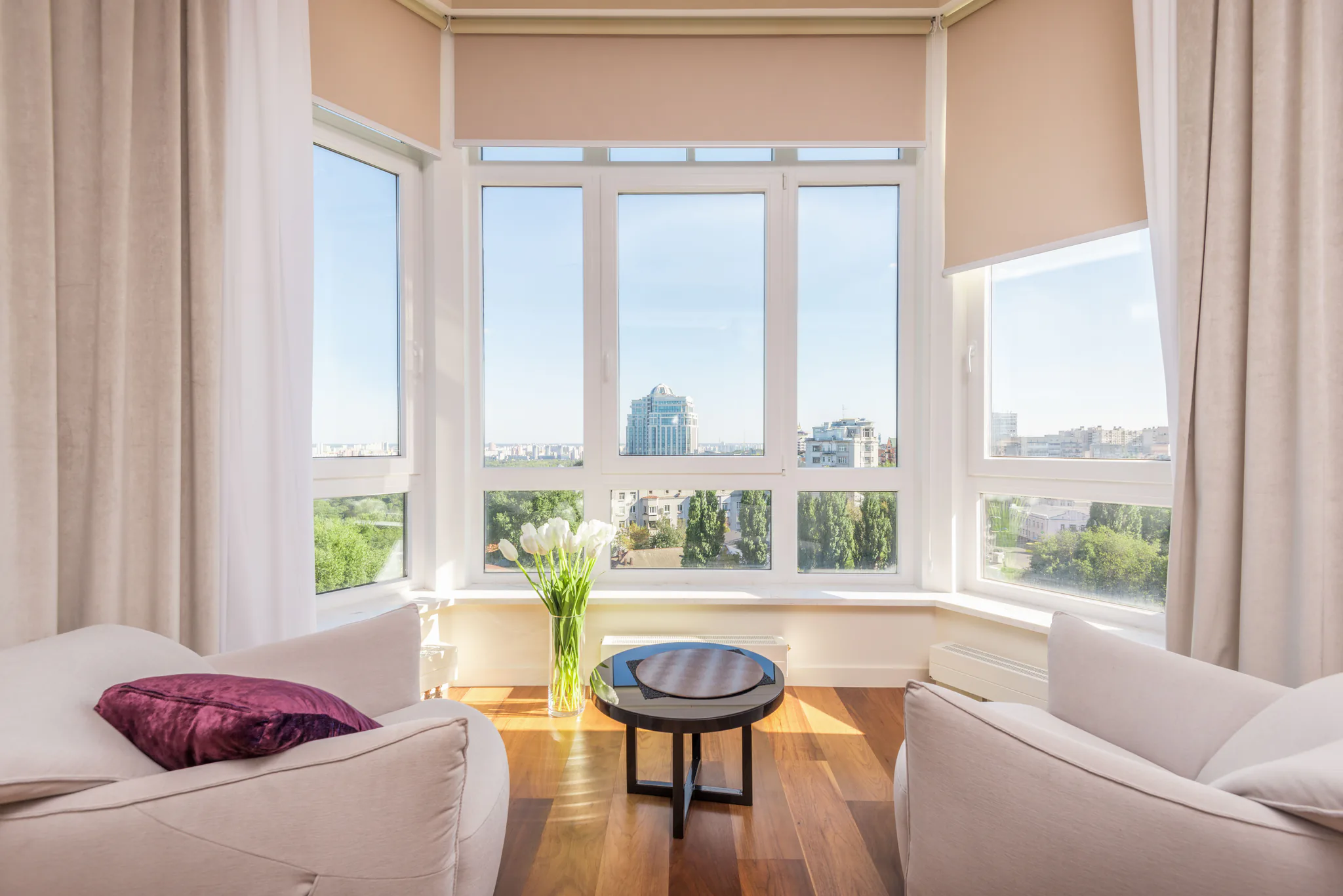 Garden window view · 処理前